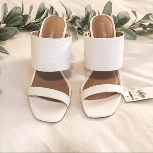 Express Open-Toe, Chunky Block Heel